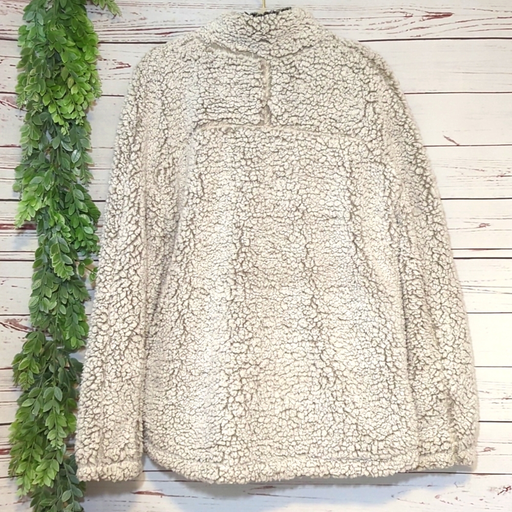 Thread and Supply Wubby Fleece Quarter Zip Soft Fuzzy Faux Fur Cozy Pullover Lar - Picture 12 of 16